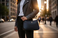 Dámská kabelka přes rameno Tommy Hilfiger modrá z polyesteru