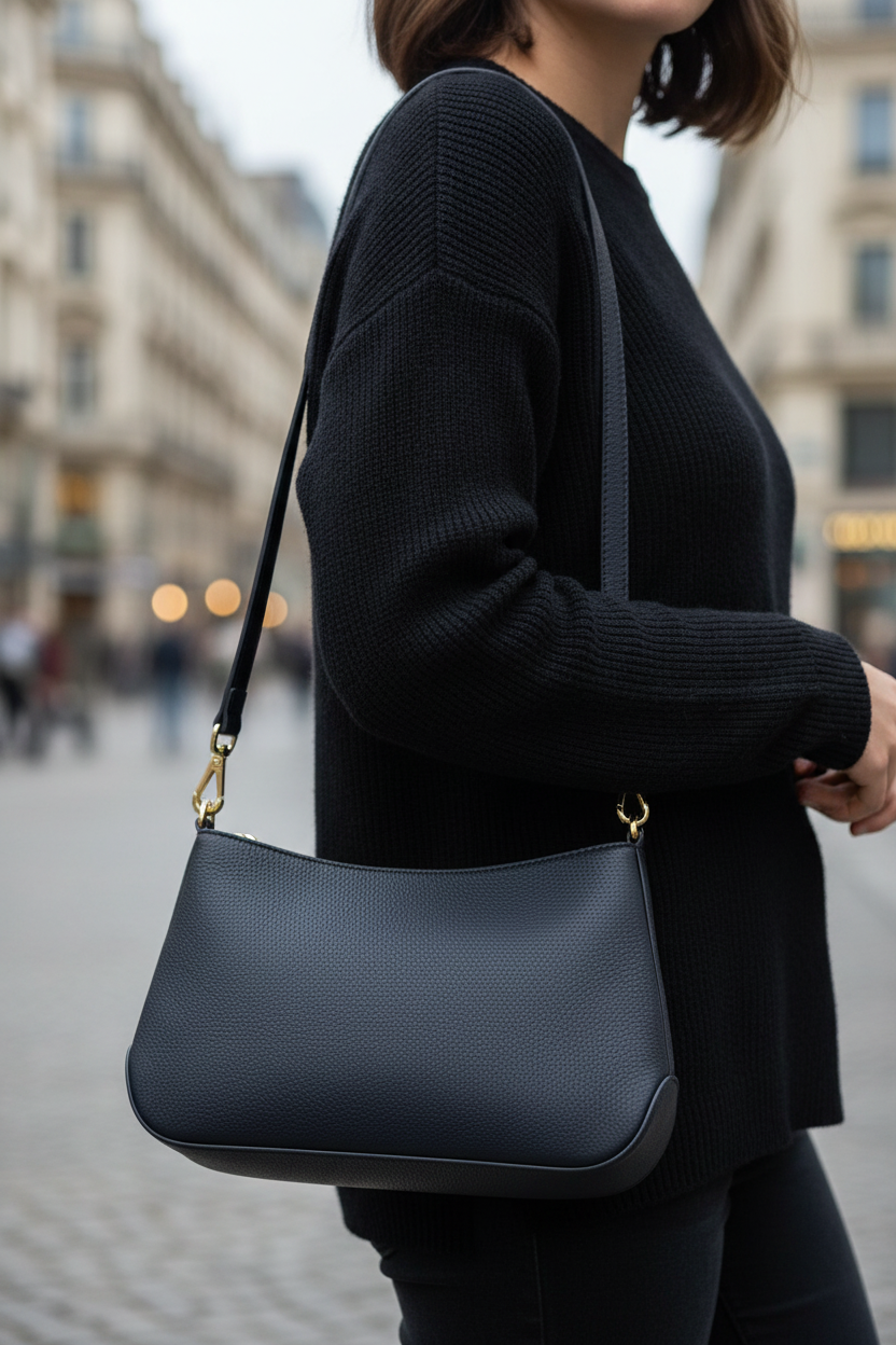 Dámská kabelka přes rameno Tommy Hilfiger modrá z polyesteru