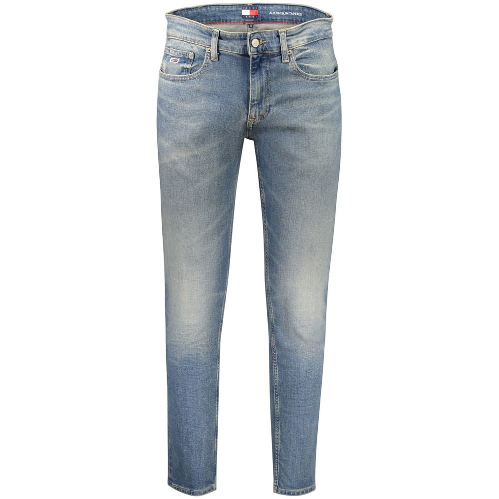 Pánské džíny Tommy Hilfiger Blue Cotton slim tapered vzorem