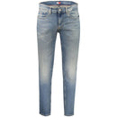 Pánské džíny Tommy Hilfiger Blue Cotton slim tapered vzorem