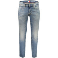Pánské džíny Tommy Hilfiger Blue Cotton slim tapered vzorem