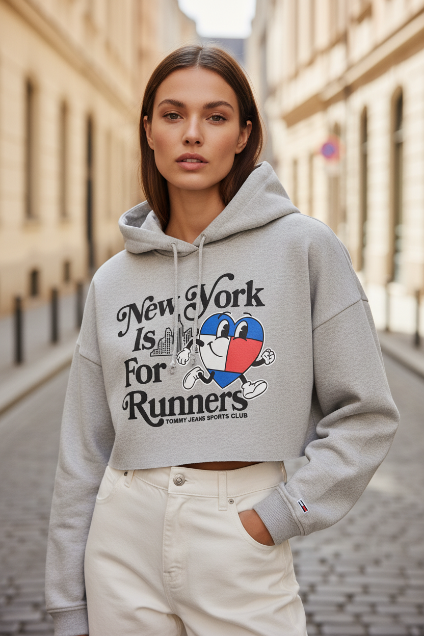 Dámská mikina Tommy Hilfiger Grigio Cotton