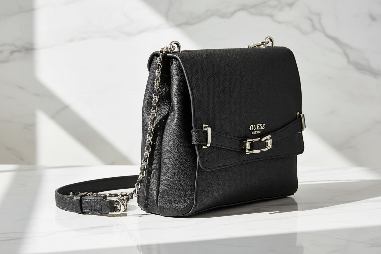 Dámská kabelka Guess Jeans z černého polyuretanu