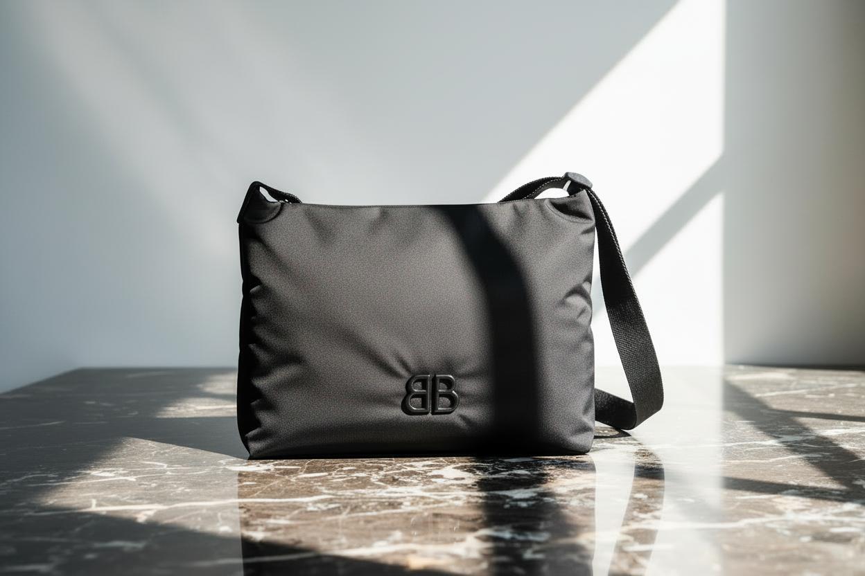 Černá látková kabelka přes rameno Balenciaga