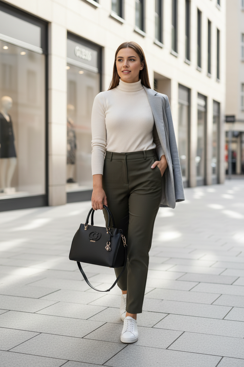 Dámská kabelka Guess Jeans z černého polyuretanu