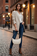 Dámská kabelka Guess Jeans Bianco z polyuretanu