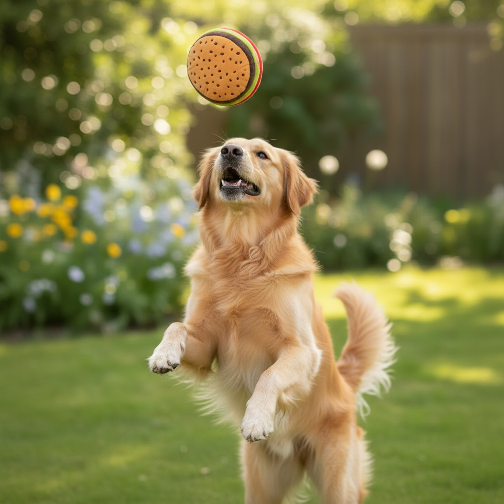Plyšová hračka pro psy Gloria Hamburdog Hamburger