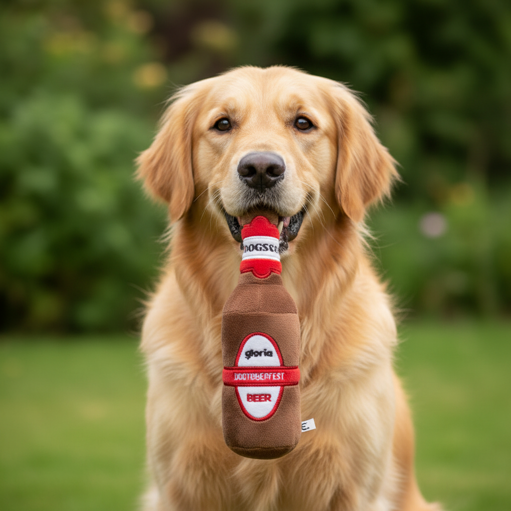 Plyšová hračka pro psy Gloria DOGTOBERFEST Kaštanová