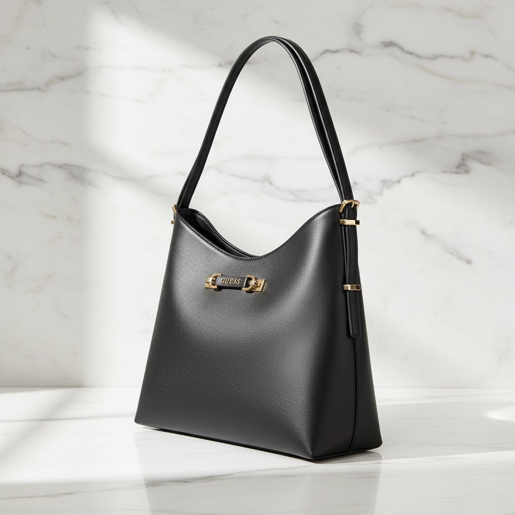Dámská kabelka Guess Jeans z černého polyuretanu