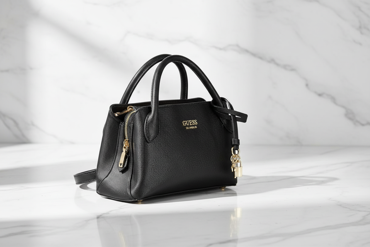 Dámská kabelka Guess Jeans z černého polyuretanu