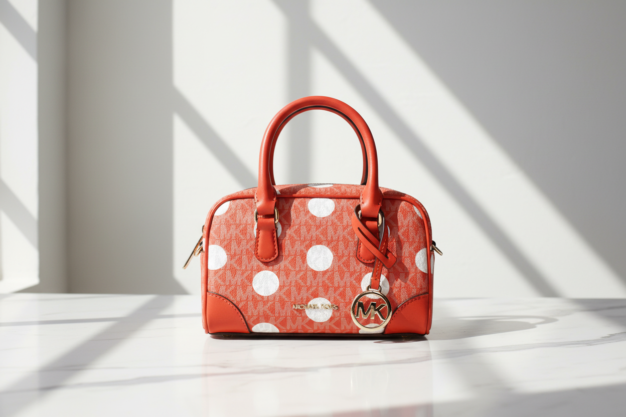 Oranžová látková kabelka Michael Kors