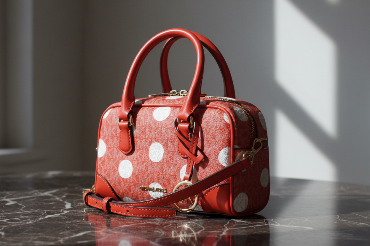 Oranžová látková kabelka Michael Kors