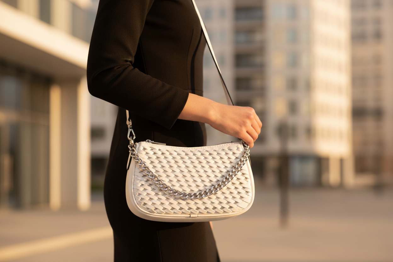 Bílá kožená kabelka Michael Kors