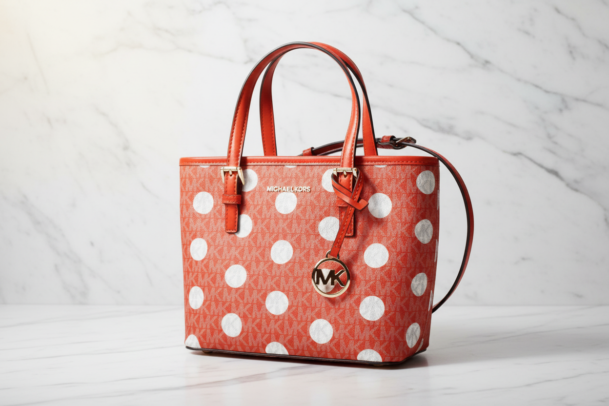 Oranžová látková kabelka Michael Kors