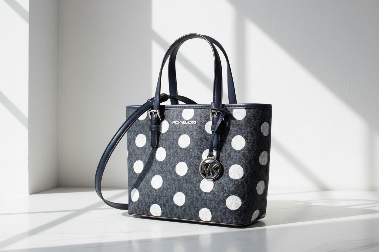 Modrá látková kabelka Michael Kors