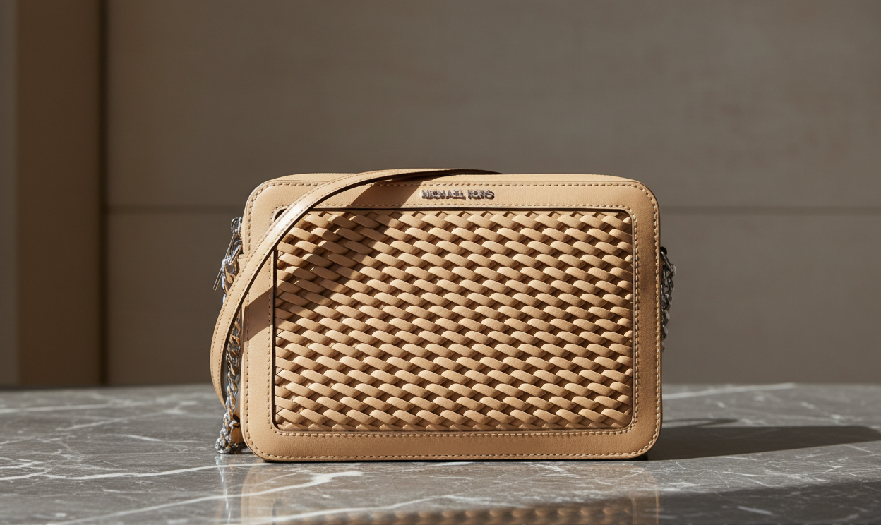 Hnědá kožená crossbody kabelka Michael Kors