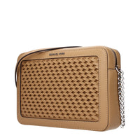 Hnědá kožená crossbody kabelka Michael Kors