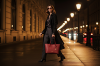 Červená látková kabelka přes rameno Michael Kors