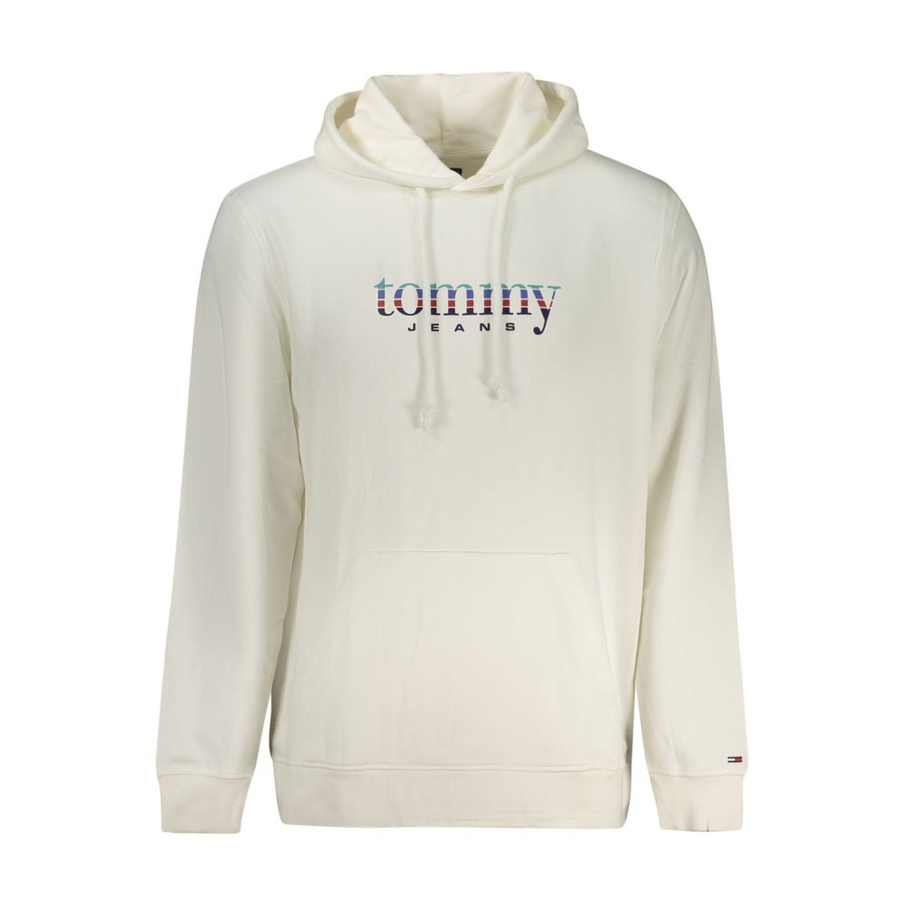 Pánská bílá bavlněná mikina s kapucí Tommy Hilfiger